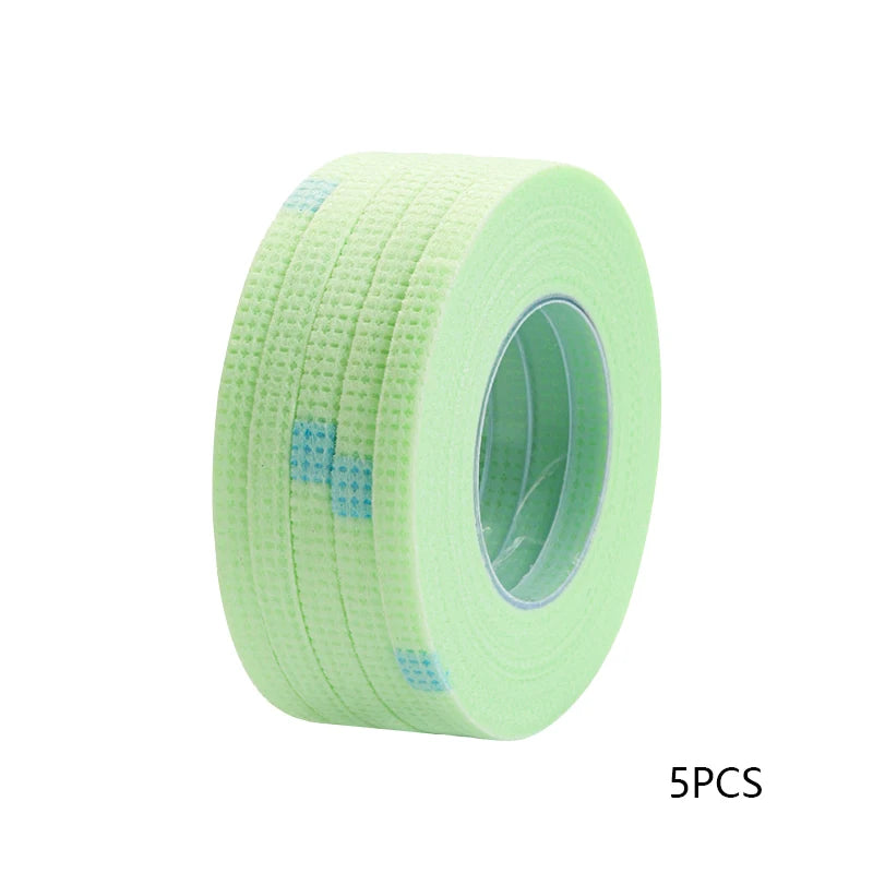 1/3/5 Rolls Eyelashes Extension Tape PE Adhesive Tools 5pcs Narrow Green