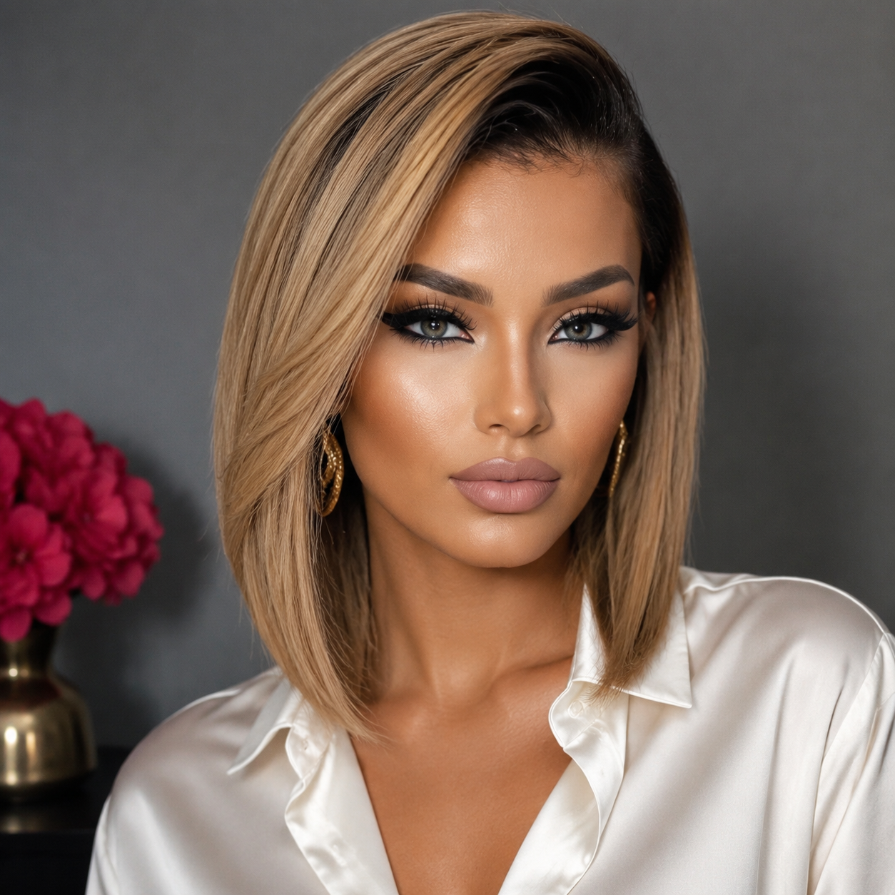 180 Density HD Lace Ombre Honey 1B27 13X6 Wig Bob