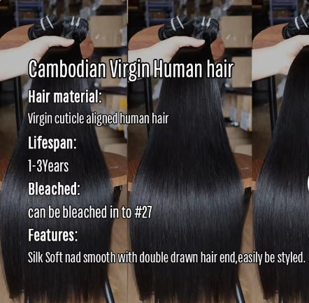 Straight Bundles Cambodian/Vietnamese/Brazilian Virgin Hair