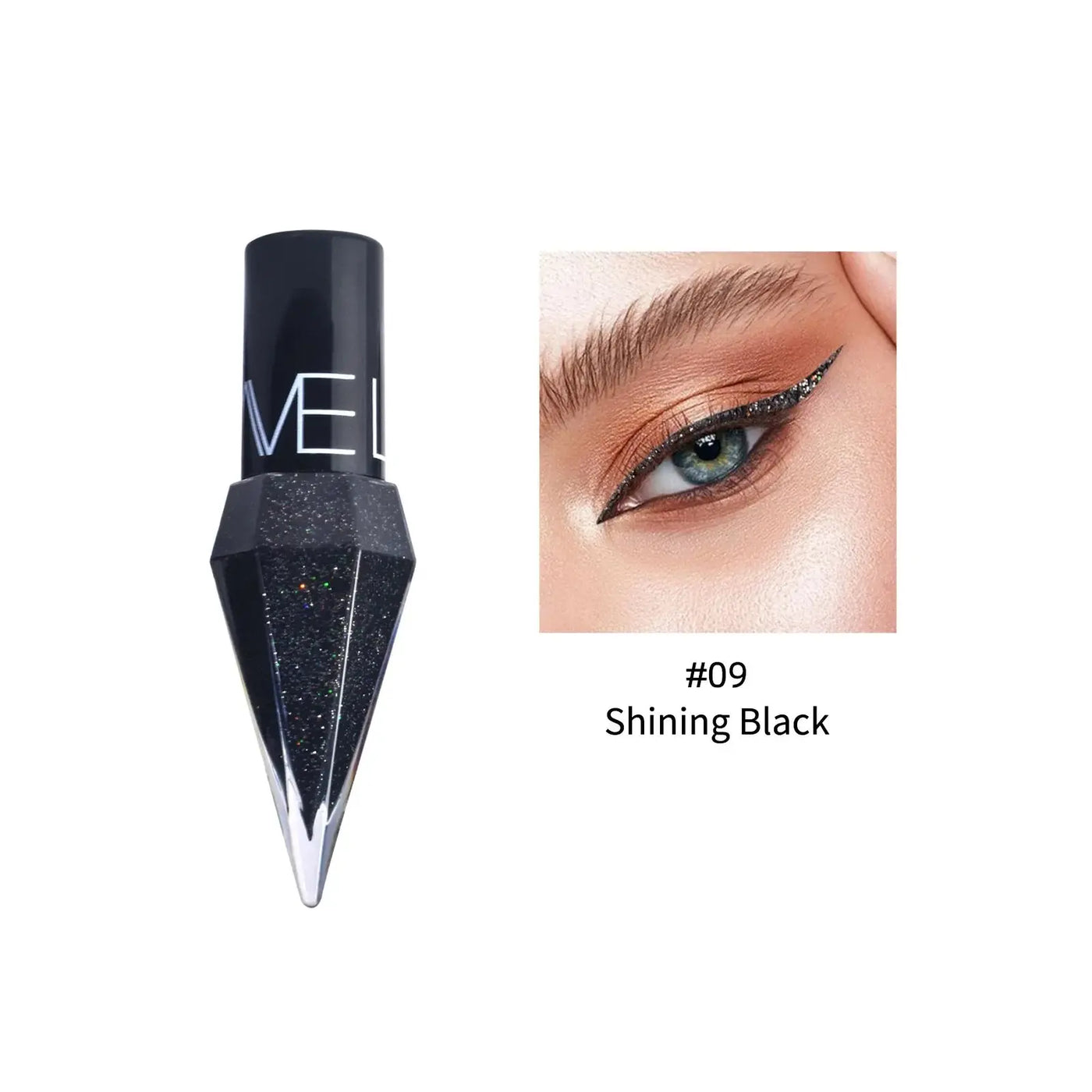 Waterproof Diamonds Eyeliner Eyeshadow Glitter Silver Rose Gold Color Shiny Sequins Eyeliner Eye Shadow Makeup Beauty Cosmetics - Celebrity Hair & Beauty