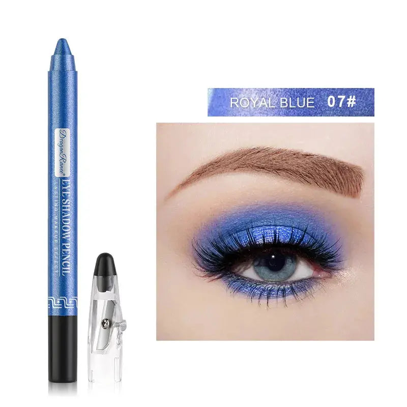 12 Colors Pearlescent Eyeshadow Pen Long Lasting Waterproof - Celebrity Hair & Beauty