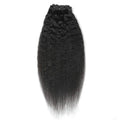 Kinky Straight Clip-In Extensions-Human Hair Extensions Natural.