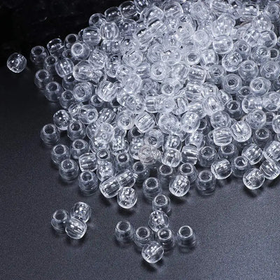 50pcs 12mm Transparent Resin Hair Beads for Dreadlocks