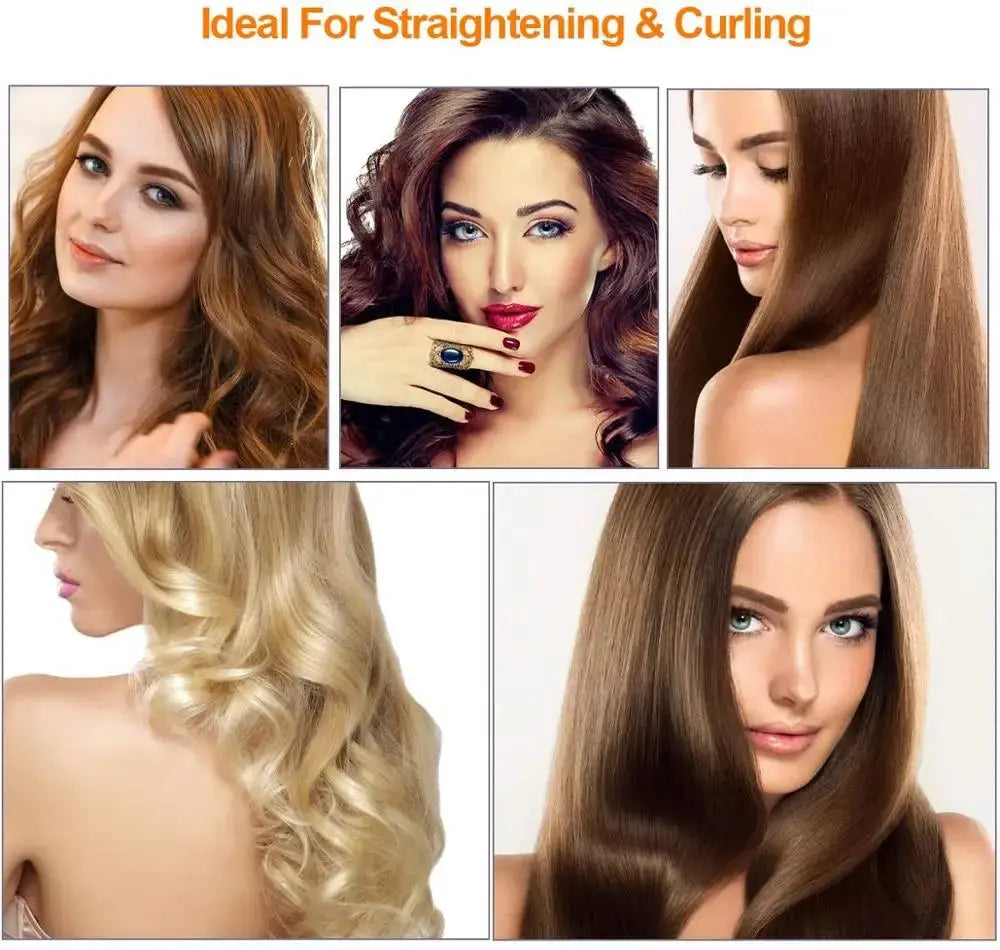 Hair Straightening Iron Professional Steam Hair Straightener Ceramic Vapor Hair Flat Iron Seam Curler Steamer Hair Styling Tool
