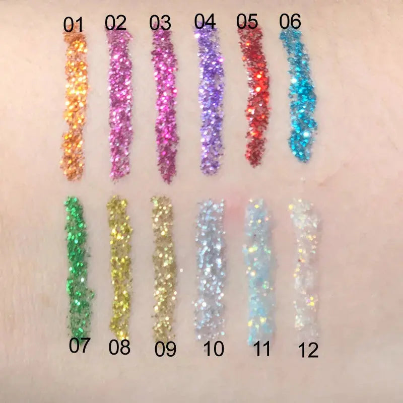 Glitter Liquid Eyeliner Waterproof Long Lasting Diamond Durable Shiny Sequins Eye Pencil