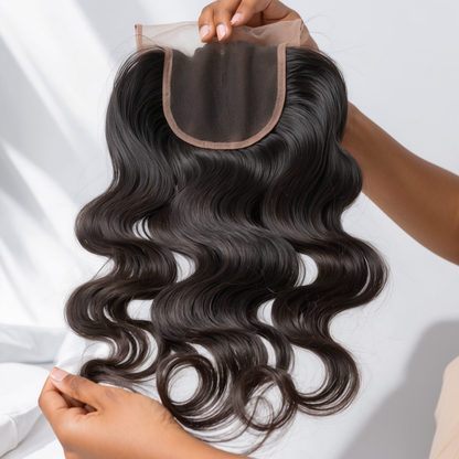 Body Wave HD Lace Closure 12A Remy Human Hair Free Part - Celebrity Hair & Beauty