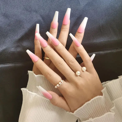 Long Ballet Nails With Flat And Pointed Water Droplets F