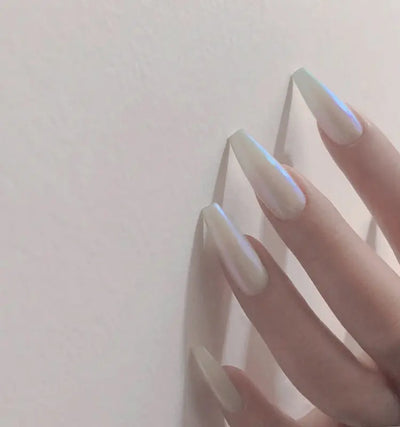 Long Ballet Nails With Flat And Pointed Water Droplets C