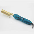 Hairdressing Comb Straight Curl Set With Glass Rhinestone Dual-Purpose Gold Diamond-Set Straight Hair Comb Hair Straightener.