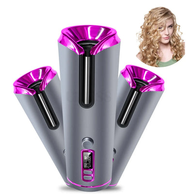 Hair Curling Iron Portable Automatic Hair Curling Iron Multifunctional Usb Charging Pink USB
