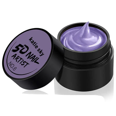 Painted Metal Painted Glue 5D Three-dimensional Nail Phototherapy Pull Line Nail Polish Glue 6 STYLE