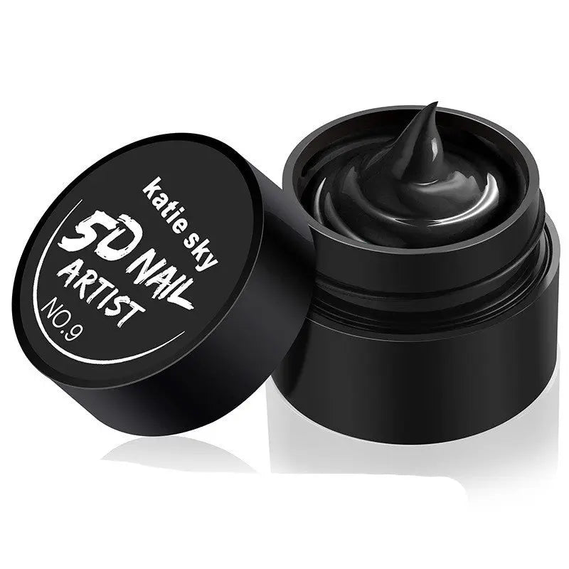 Painted Metal Painted Glue 5D Three-dimensional Nail Phototherapy Pull Line Nail Polish Glue 9 STYLE