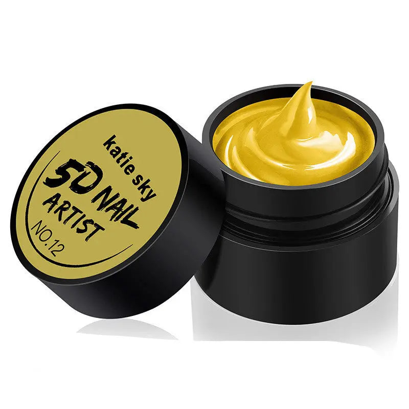 Painted Metal Painted Glue 5D Three-dimensional Nail Phototherapy Pull Line Nail Polish Glue 12 STYLE
