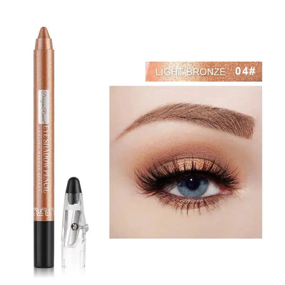 12 Colors Pearlescent Eyeshadow Pen Long Lasting Waterproof - Celebrity Hair & Beauty