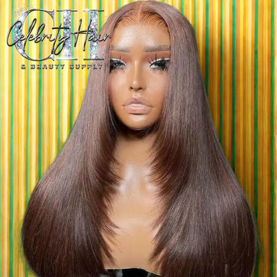 100% Brazilian Human Hair Wig Glueless HD Lace Straight Style 22Inch