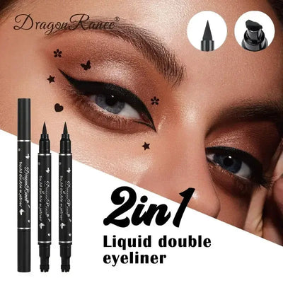 2 IN 1 Butterfly Seal Eyeliner Pen Star Moon Stamp Waterproof Celebrity Hair & Beauty