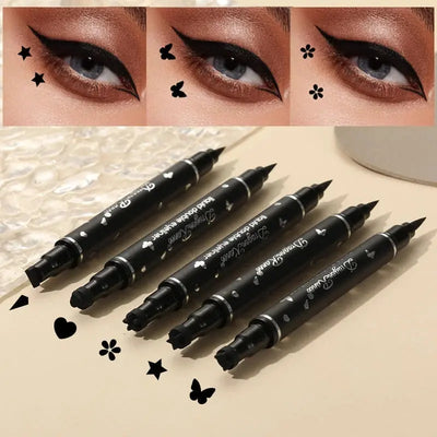 2 IN 1 Butterfly Seal Eyeliner Pen Star Moon Stamp Waterproof