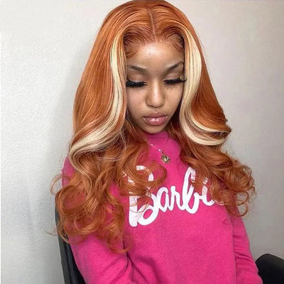 4X4 Human Hair Wig Head Cover Highlights 613 for Women