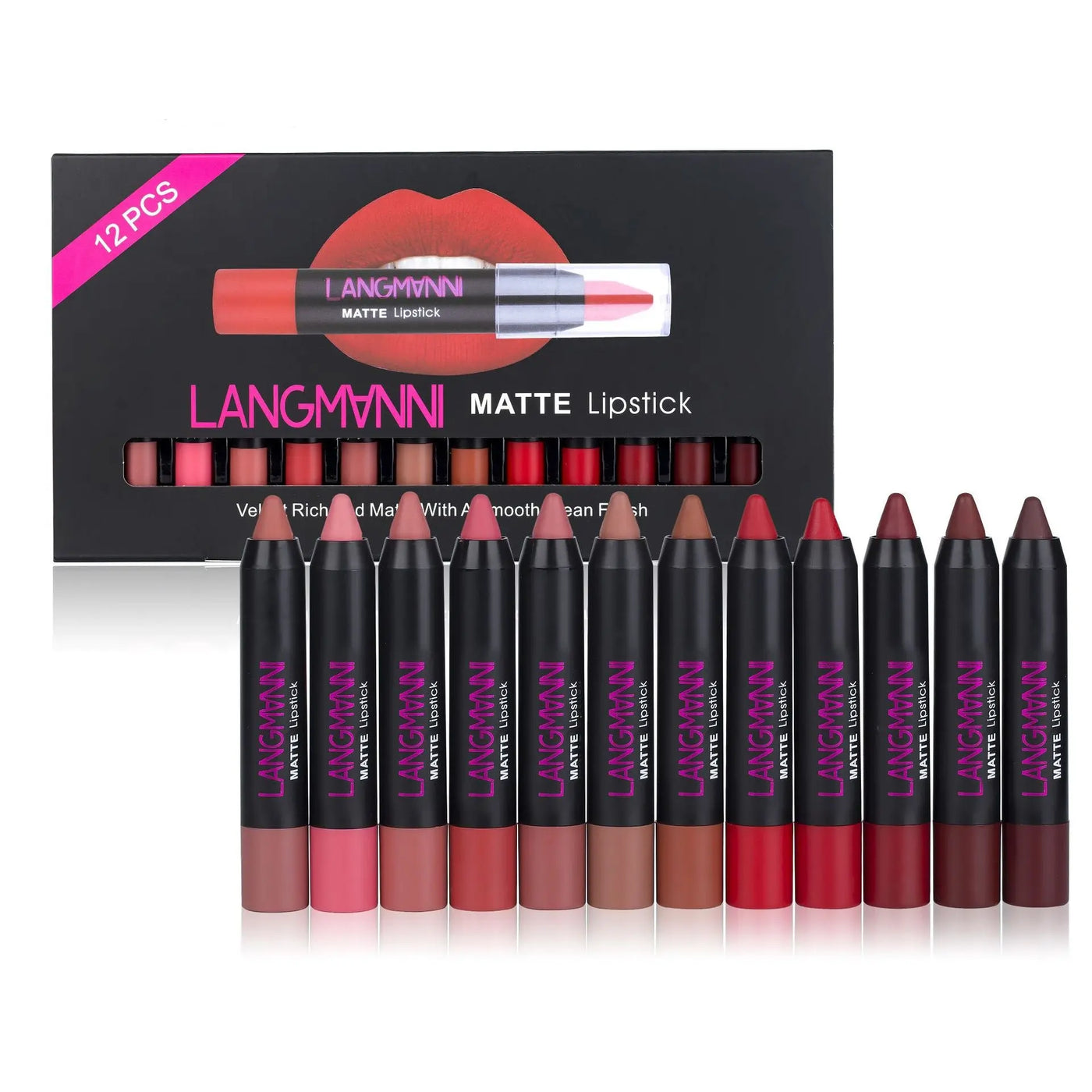 Vibrant 12 Lipstick Sets for Every Occasion and Style 12pcs