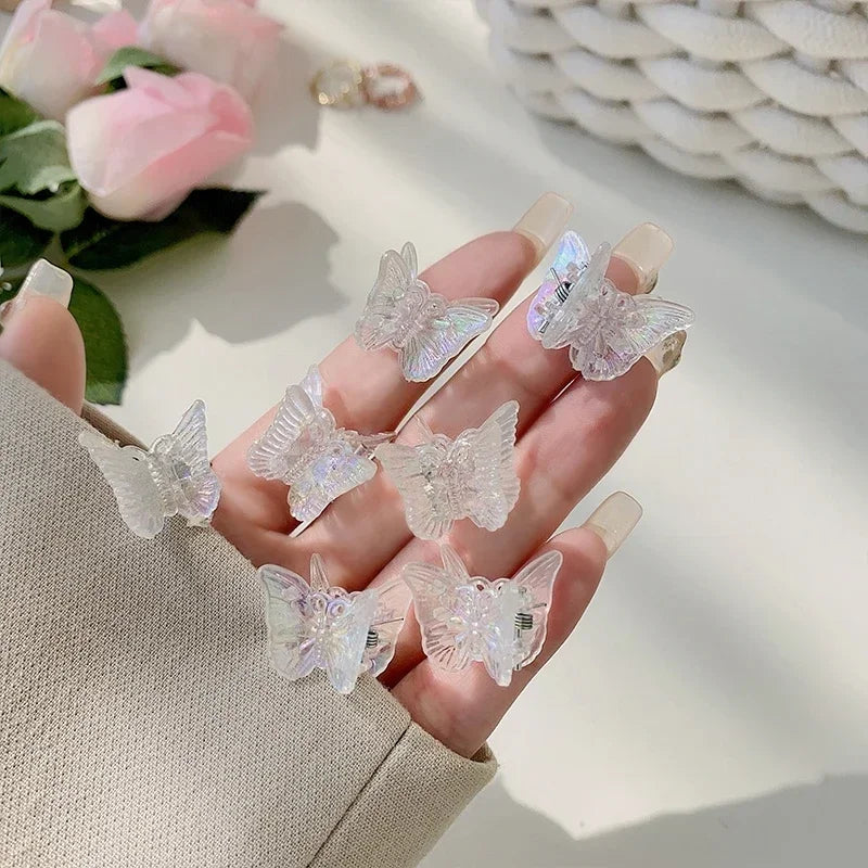 1-20pcs Korean Sweet Butterfly Flower Hair Claw Mini Clips