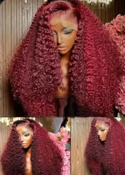 250% Density Pixie Curly Raw Human Hair 99J Ombre Blend 26