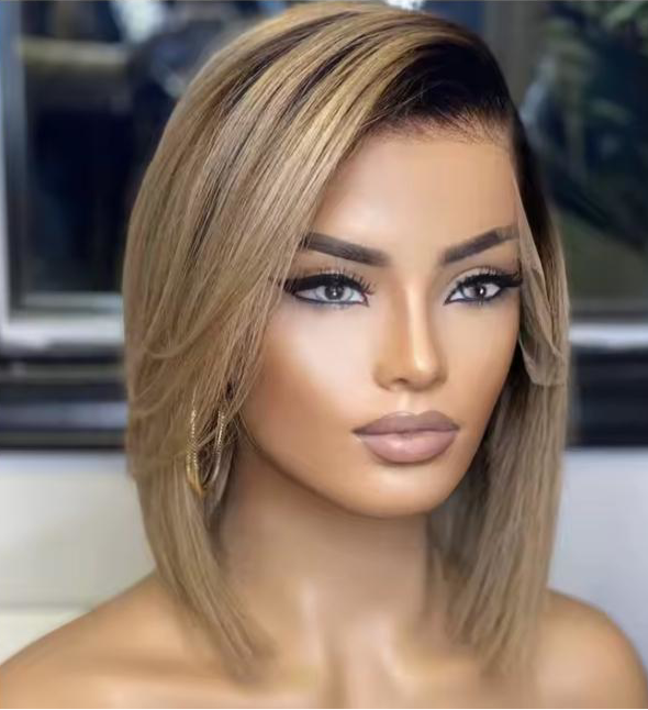 180 Density HD Lace Ombre Honey 1B27 13X6 Wig Bob