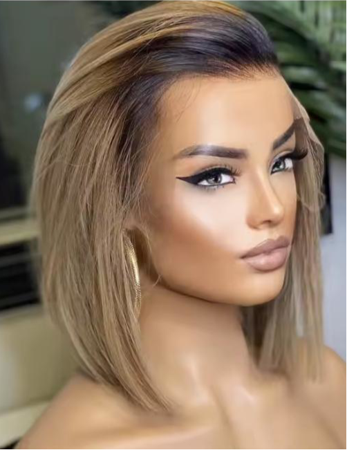 180 Density HD Lace Ombre Honey 1B27 13X6 Wig Bob