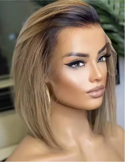 180 Density HD Lace Ombre Honey 1B27 13X6 Wig Bob