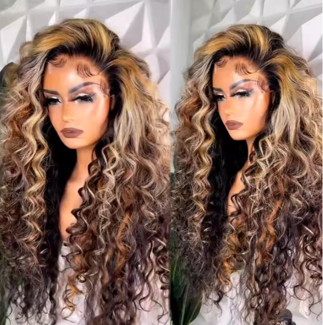 13X4 Density 200% HD Lace 613 Ombre Human Hair Wig 26