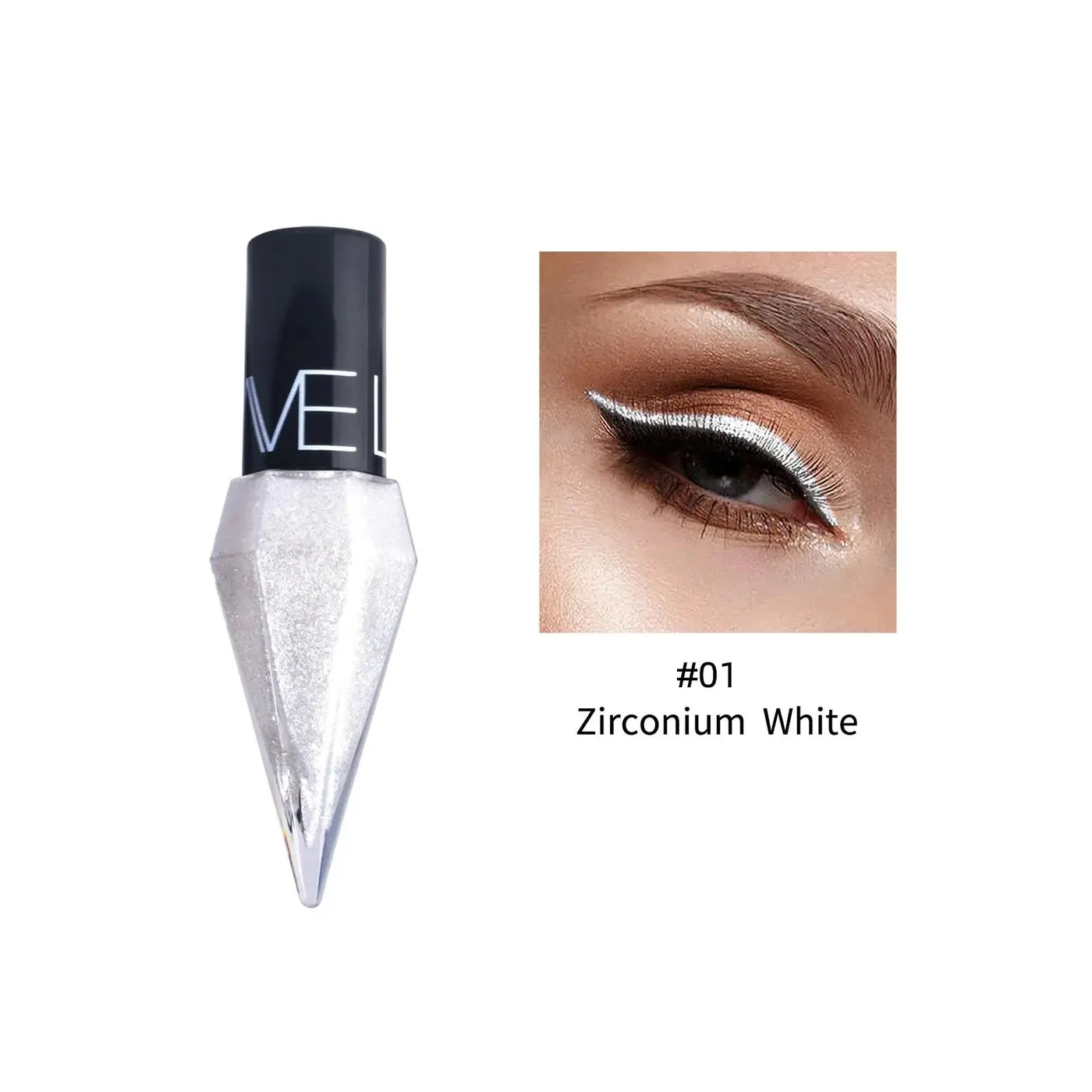 Waterproof Diamonds Eyeliner Eyeshadow Glitter Silver Rose Gold Color Shiny Sequins Eyeliner Eye Shadow Makeup Beauty Cosmetics - Celebrity Hair & Beauty