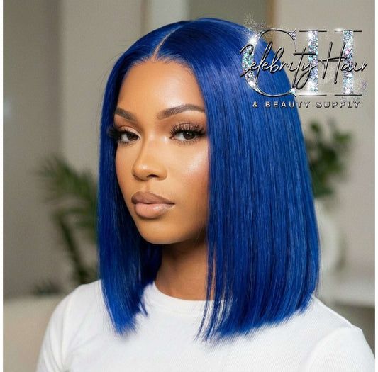 Glamour Hair Blue Bob – Vibrant Color and Trendy Style.
