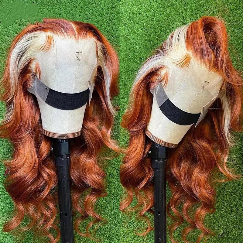 4X4 Human Hair Wig Head Cover Highlights 613 for Women