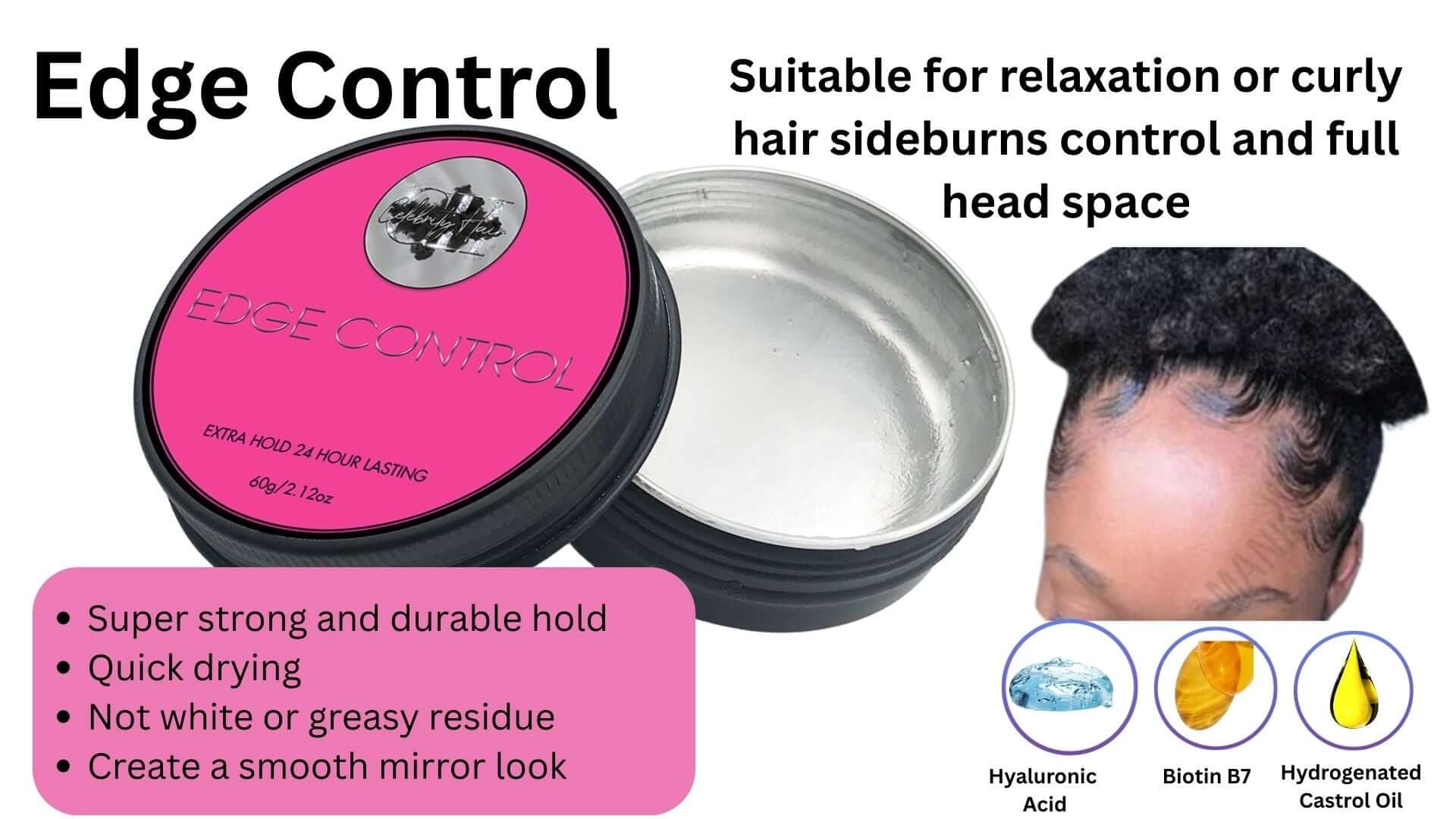 Edge Control Gel - Pro Maximum Hold and Shine.