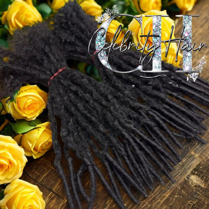8-26 Inches Natural Black Soft Locs Extension Handmade Dreadlocks.