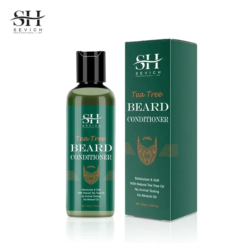 Beard Growth Kit For Men Tea Tree Hair Enhancer Thicker Beard Care Oil Nourishing Moisturizing Beard Conditioner Anti Hair Loss Celebrity Hair & Beauty
