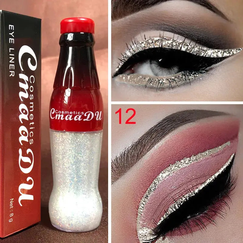 Glitter Liquid Eyeliner Waterproof Long Lasting Diamond Durable Shiny Sequins Eye Pencil 12