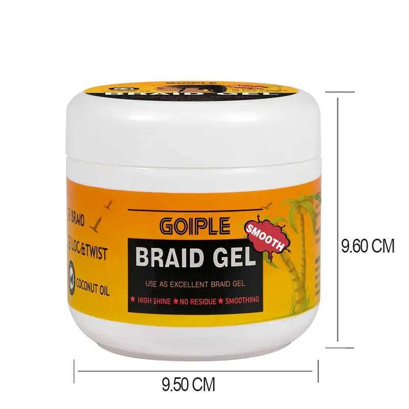 GOIPLE Long Lasting Hold Braid Gel for Black Women Shine n Jam Loc and Twist Wax Tames Frizz Edges Hair Cornrow Styling Product 450g pink gel