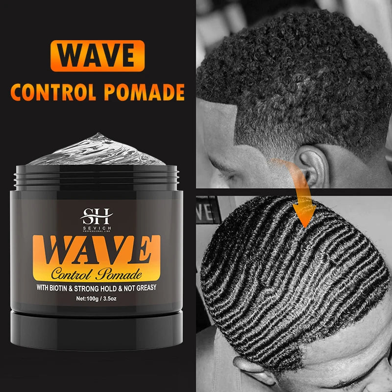 3.53oz Biotin Waves Control Pomade For Men Strong Hold