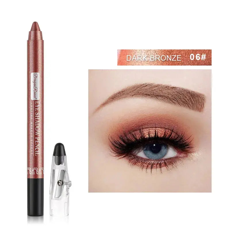 12 Colors Pearlescent Eyeshadow Pen Long Lasting Waterproof - Celebrity Hair & Beauty