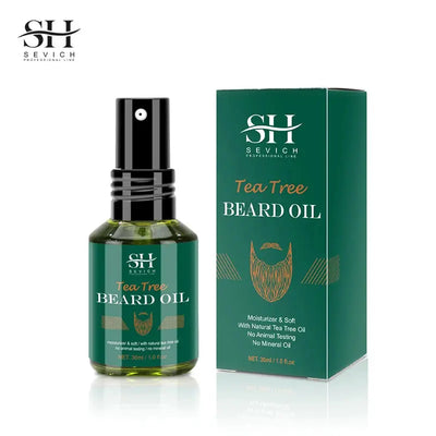Beard Growth Kit For Men Tea Tree Hair Enhancer Thicker Beard Care Oil Nourishing Moisturizing Beard Conditioner Anti Hair Loss Celebrity Hair & Beauty