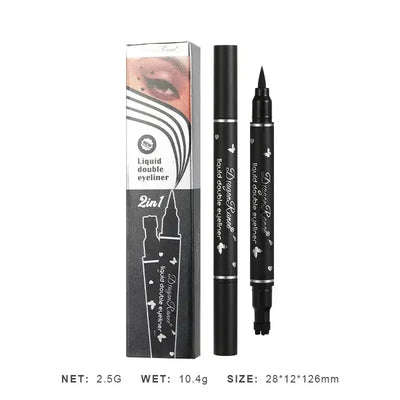 2 IN 1 Butterfly Seal Eyeliner Pen Star Moon Stamp Waterproof Celebrity Hair & Beauty