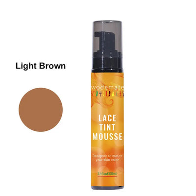 Lace Tint Mousse Waterproof Wig Tint Spray For Toupees Light Brown Wig Knots Healer Quick Dry Wig Grids Concealer No Residue Light Brown