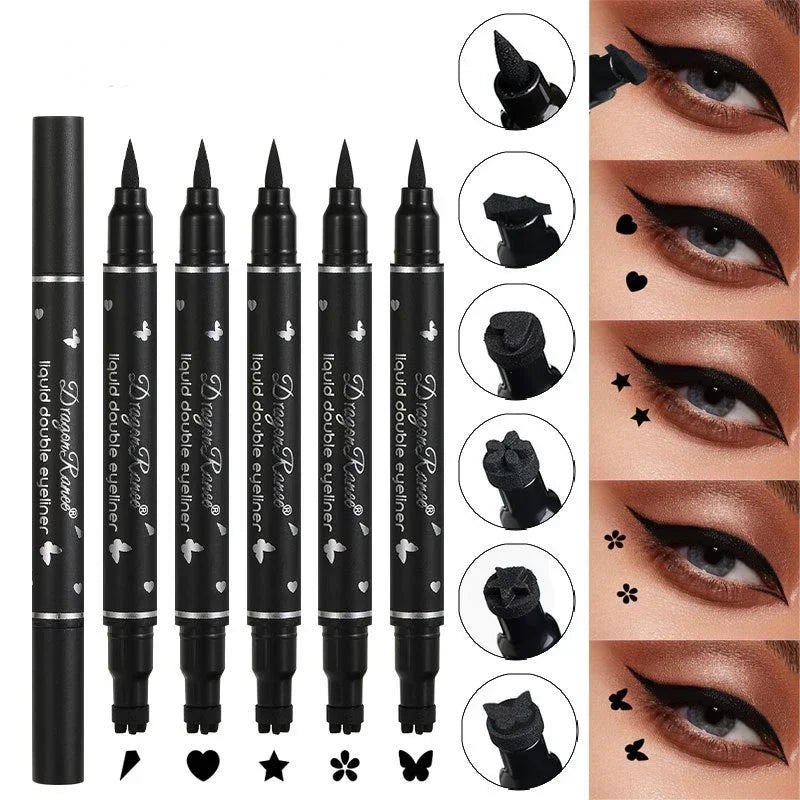 2 IN 1 Butterfly Seal Eyeliner Pen Star Moon Stamp Waterproof