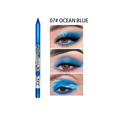 Colorful Long-lasting Eyeliner Pencil Waterproof Quick-dry No Blooming Blue Pink Eye Liner Pen Eyes Makeup Cosmetics Tools 7