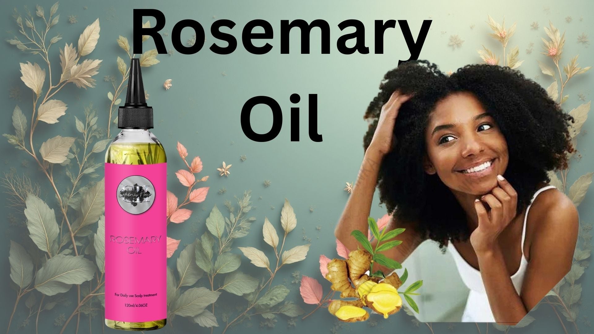 Natural Organic Care Hair Growth Serum Scalp Treatment Rosemary Oil.