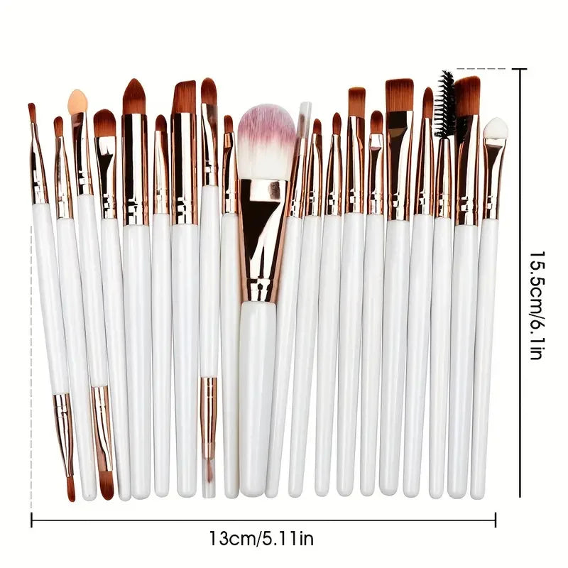 20 Eye Makeup Brushes Full Set Eye Shadow Tools Eyeliner Brush