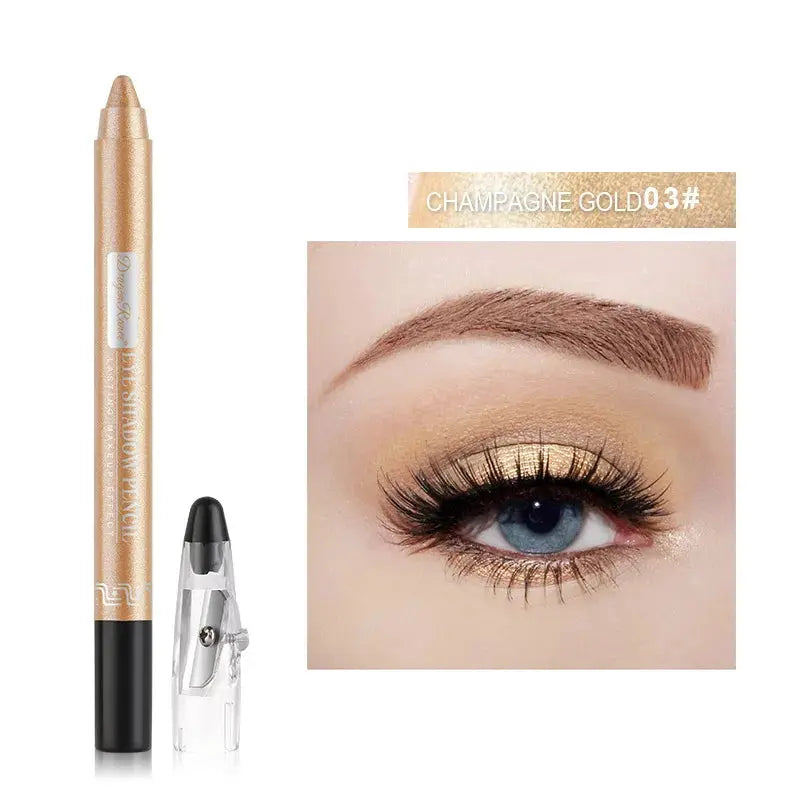 12 Colors Pearlescent Eyeshadow Pen Long Lasting Waterproof - Celebrity Hair & Beauty