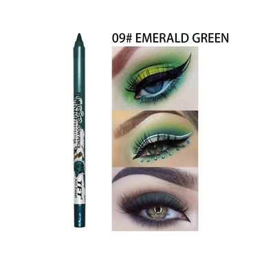 Colorful Long-lasting Eyeliner Pencil Waterproof Quick-dry No Blooming Blue Pink Eye Liner Pen Eyes Makeup Cosmetics Tools 9