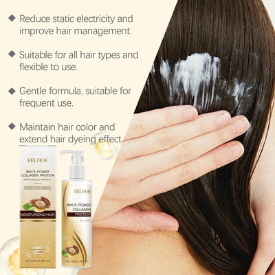 Collagen Shampoo and Conditioner for Hair Cleaning Scalp Nourish Hair Strengthening Shampoo Keratin Repair Mask Soft Hair Care