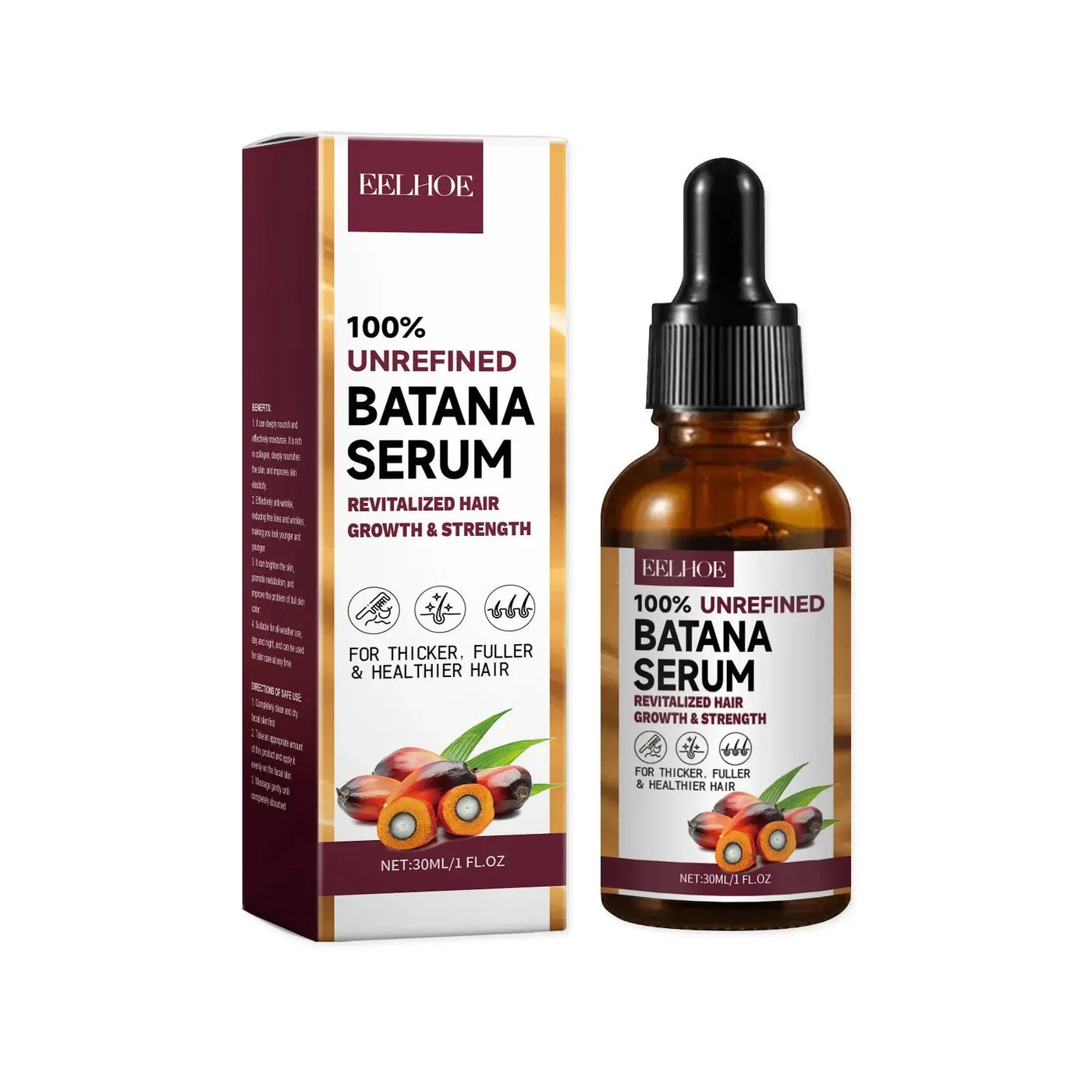 Batana Oil Hair Conditioner Moisturizing for Damaged Hair Roots Repair Anti Drying Revitalizing the Hairs Keratin Hair Shampoo 30ml